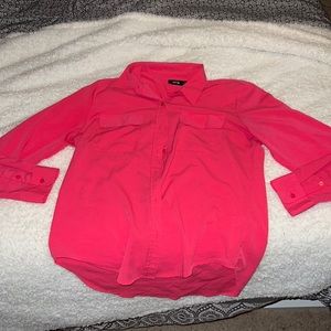 Hot pink button up